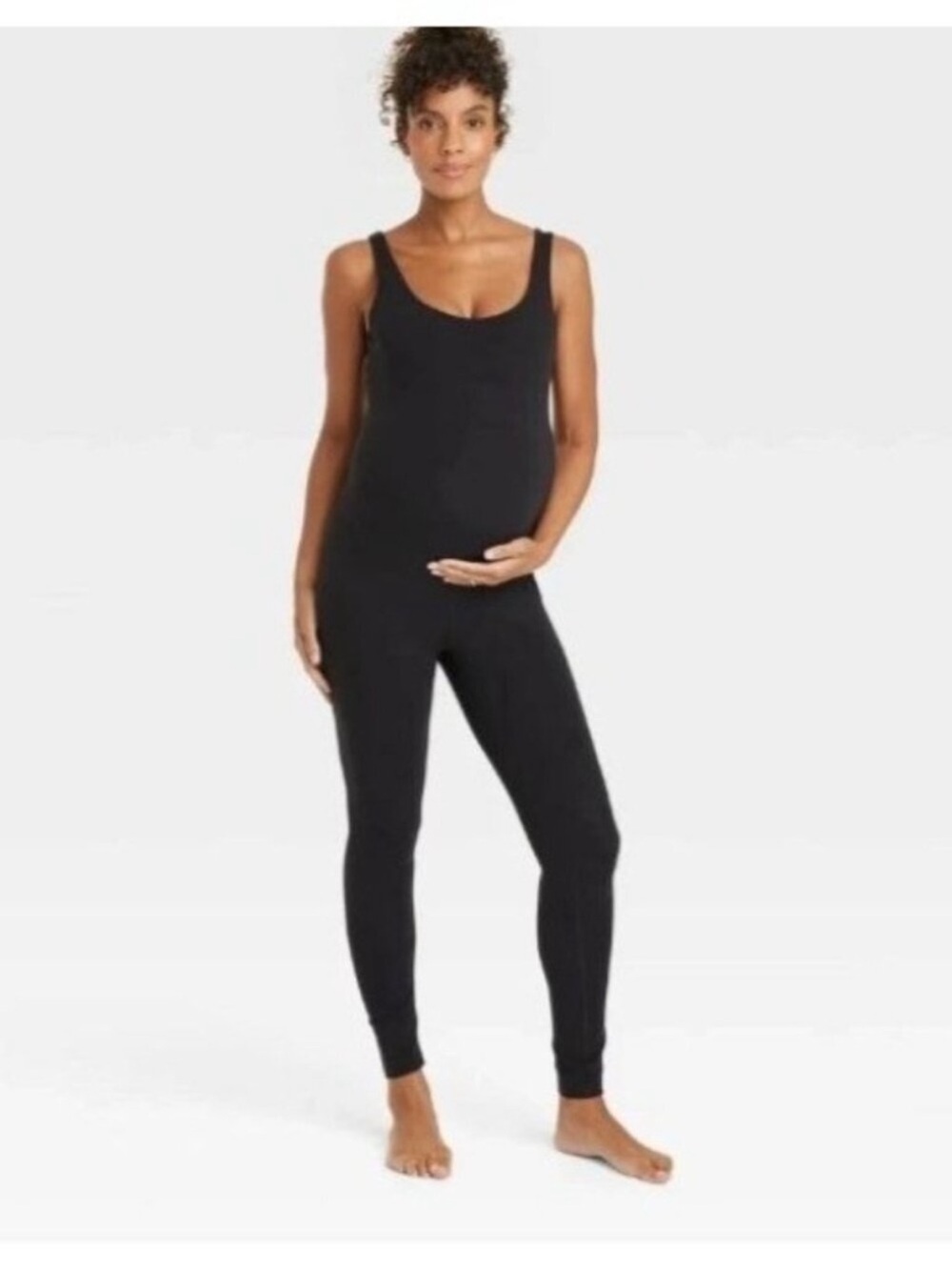 Ingrid & Isabel Maternity Black Tank Jumpsuit, size M